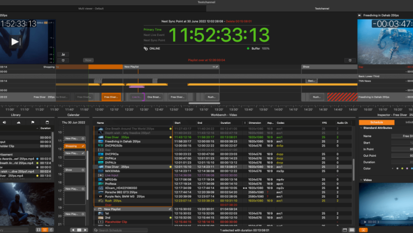 Playout for TV and Radio for Automation